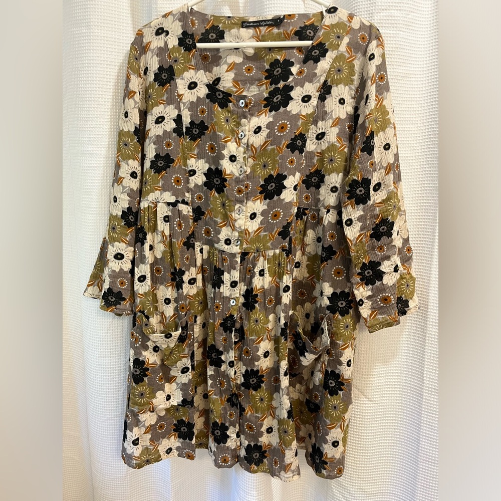 Gudrun Sjoden cotton medium artist blouse